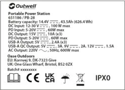 Outwell Akira 600 Power Station Draagbare Lithiumaccu -Camping Verkoop 1069 1900 ce4a61b9 65c9 4b89 83ec e47ef4f1cad0 1280x960
