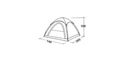 Easy Camp Comet 200 Koepeltent - 2 Personen -Camping Verkoop 120338 comet 200 drawing perspective2