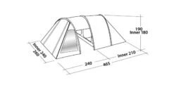 Easy Camp Galaxy 400 Gold Red Tunneltent - 4 Personen -Camping Verkoop 120355 galaxy 400 gold red drawing perspective2