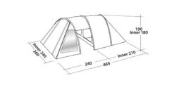 Easy Camp Galaxy 400 Rustic Green Tunneltent - 4 Personen -Camping Verkoop 120391 galaxy 400 rustic green drawing perspective2