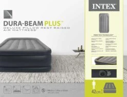 Intex Deluxe Pillow Rest Raised Luchtbed - Eenpersoons - Ingebouwde Elektrische Pomp -Camping Verkoop 1452 1900 64132nd pkg 2023 300
