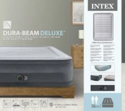 Intex Comfort Plush Extra Hoog Luchtbed - Queensize - Ingebouwde Elektrische Pomp -Camping Verkoop 1690 1900 64418nd pkg 2023 300