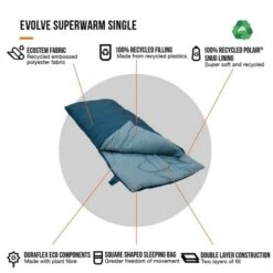 Vango Evolve Superwarm Slaapzak - Blauw -Camping Verkoop 1900 1783 evolve superwarm single 8
