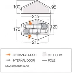 Vango F10 Helium UL 2 Ultralichte Trekking Tunneltent - 1/2 Persoons - Groen -Camping Verkoop 1900 1783 f10 helium ul 2 1