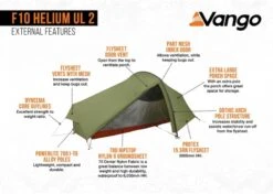 Vango F10 Helium UL 2 Ultralichte Trekking Tunneltent - 1/2 Persoons - Groen -Camping Verkoop 1900 1783 f10 helium ul 2 6