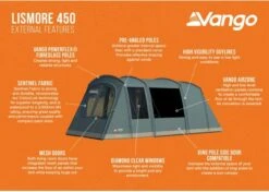 Vango Lismore 450 Tunneltent - 4 Persoons - Groen -Camping Verkoop 1900 1783 lismore 450 package 3