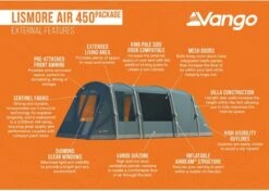 Vango Lismore Air 450 Opblaasbare Tunneltent - 4 Persoons - Groen -Camping Verkoop 1900 1783 lismore air 450 package 3