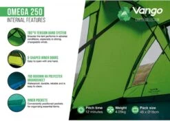 Vango Omega 250 Tunneltent - 2 Persoons - Groen 18 Vango Omega 250 Tunneltent - 2 Persoons - Groen -Camping Verkoop 1900 1783 omega 250 8