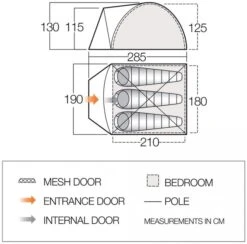 Vango Tay 300 Koepeltent - 3 Persoons - Groen -Camping Verkoop 1900 1783 tay 300 2