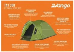 Vango Tay 300 Koepeltent - 3 Persoons - Groen -Camping Verkoop 1900 1783 tay 300 3