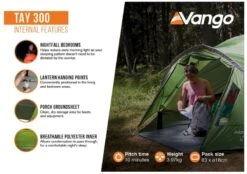 Vango Tay 300 Koepeltent - 3 Persoons - Groen -Camping Verkoop 1900 1783 tay 300 4