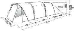 Easy Camp Palmdale 500 LUX Tunneltent - 5 Persoons -Camping Verkoop 501 1200 120370 palmdale 500 lux drawing perspective2