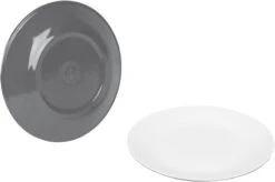 Bo-Camp Melamine Serviesset - 16-delig - Grijs -Camping Verkoop 900 1271 6181274 02