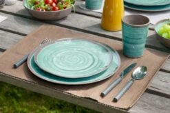 Bo-Camp Halo Melamine Serviesset - 12-delig - Aqua -Camping Verkoop 900 1350 6181392 06