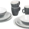 Bo-Camp Melamine Serviesset - 16-delig - Grijs 2 Bo-Camp Melamine Serviesset - 16-delig - Grijs -Camping Verkoop 900 1358 6181274