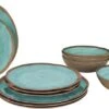 Bo-Camp Halo Melamine Serviesset - 12-delig - Aqua -Camping Verkoop 900 1461 6181392