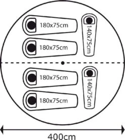 Bo-Camp Urban Outdoor Streeterville Bell Tent - 6 Persoons -Camping Verkoop 900 825 4472500 08