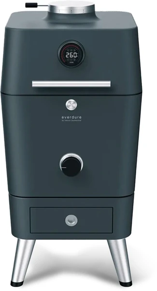 Everdure 4K Houtskool Barbecue Met Beschermhoes - Antraciet/blauw 3 Everdure 4K Houtskool Barbecue Met Beschermhoes - Antraciet/blauw