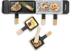 Bestron Raclette/Steengrill - 4 Personen -Camping Verkoop bestron raclettesteengrill 4 personen 5