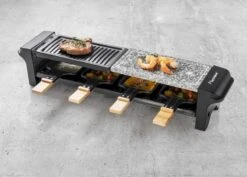 Bestron Raclette/Steengrill - 4 Personen -Camping Verkoop bestron raclettesteengrill 4 personen 7