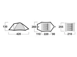 Husky Bizon Koepeltent - 4+ Persoons 23 Husky Bizon Koepeltent - 4+ Persoons -Camping Verkoop bizon afmetingen