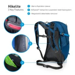Osprey Hikelite Wandelrugzak - 18 Liter - Zwart -Camping Verkoop osprey hikelite 18 1