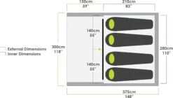 Zempire Evo TS Opblaasbare Tent - 4 Persoons -Camping Verkoop zempire evo ts opblaasbare tent 7