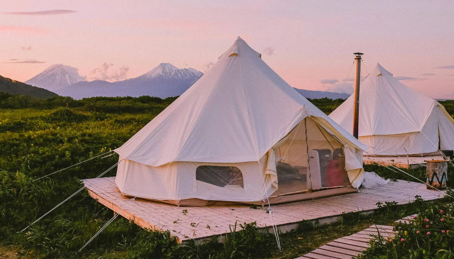 Camping Verkoop -Camping Verkoop family camping tents at sunset